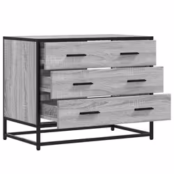 vidaXL Drawer Cabinet Brown Oak 70x41x56 cm Engineered Wood drawer chest - grey sonoma - Additional view 4