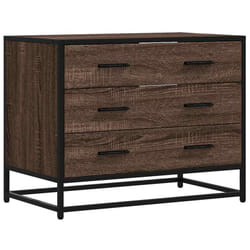 vidaXL Drawer Cabinet Brown Oak 70x41x56 cm Engineered Wood drawer chest - brown oak