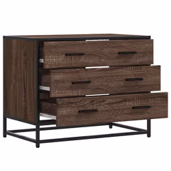vidaXL Drawer Cabinet Brown Oak 70x41x56 cm Engineered Wood drawer chest - brown oak - Additional view 4