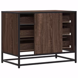 vidaXL Drawer Cabinet Brown Oak 70x41x56 cm Engineered Wood drawer chest - brown oak - Additional view 6