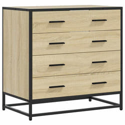 vidaXL Drawer Cabinet Storage Filing Cabinet Chest Drawer Engineered Wood - sonoma oak