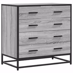 vidaXL Drawer Cabinet Storage Filing Cabinet Chest Drawer Engineered Wood - grey sonoma
