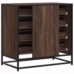 vidaXL Drawer Cabinet Storage Filing Cabinet Chest Drawer Engineered Wood - brown oak - Additional view 6