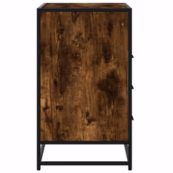 vidaXL Drawer Cabinet Smoked Oak 70x41x70 cm Engineered Wood drawer chest - smoked oak - Additional view 5