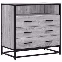 vidaXL Drawer Cabinet Smoked Oak 70x41x70 cm Engineered Wood drawer chest - grey sonoma