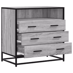 vidaXL Drawer Cabinet Smoked Oak 70x41x70 cm Engineered Wood drawer chest - grey sonoma - Additional view 4