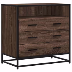vidaXL Drawer Cabinet Smoked Oak 70x41x70 cm Engineered Wood drawer chest - brown oak