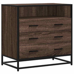 vidaXL Drawer Cabinet Smoked Oak 70x41x70 cm Engineered Wood drawer chest - brown oak