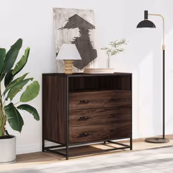 vidaXL Drawer Cabinet Smoked Oak 70x41x70 cm Engineered Wood drawer chest - brown oak