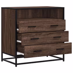 vidaXL Drawer Cabinet Smoked Oak 70x41x70 cm Engineered Wood drawer chest - brown oak - Additional view 4