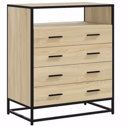 vidaXL Drawer Cabinet Sonoma Oak 70x41x70 cm Engineered Wood drawer chest - sonoma oak