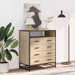 vidaXL Drawer Cabinet Sonoma Oak 70x41x70 cm Engineered Wood drawer chest - sonoma oak