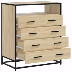 vidaXL Drawer Cabinet Sonoma Oak 70x41x70 cm Engineered Wood drawer chest - sonoma oak - Additional view 4