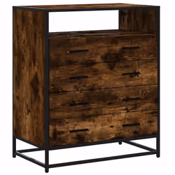 vidaXL Drawer Cabinet Sonoma Oak 70x41x70 cm Engineered Wood drawer chest - smoked oak