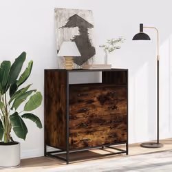 vidaXL Drawer Cabinet Sonoma Oak 70x41x70 cm Engineered Wood drawer chest - smoked oak