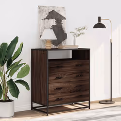 vidaXL Drawer Cabinet Sonoma Oak 70x41x70 cm Engineered Wood drawer chest - brown oak