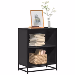vidaXL Book Cabinet Black 60x35x76 cm Engineered Wood bookcase room divider