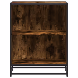 vidaXL Book Cabinet Smoked Oak 60x35x76 cm Engineered Wood bookcase