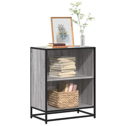 vidaXL Book Cabinet Grey Sonoma 60x35x76 cm Engineered Wood bookcase