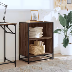 vidaXL Book Cabinet Brown Oak 60x35x76 cm Engineered Wood bookcase