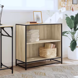 vidaXL Book Cabinet Sonoma Oak 80x35x76 cm Engineered Wood bookcase
