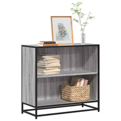vidaXL Book Cabinet Grey Sonoma 80x35x76 cm Engineered Wood bookcase