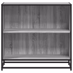 vidaXL Book Cabinet Grey Sonoma 80x35x76 cm Engineered Wood bookcase