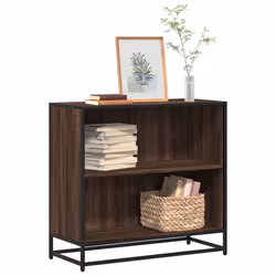 vidaXL Book Cabinet Brown Oak 80x35x76 cm Engineered Wood bookcase