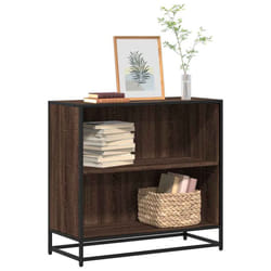 vidaXL Book Cabinet Brown Oak 80x35x76 cm Engineered Wood bookcase