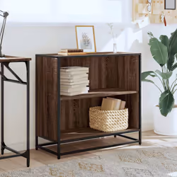 vidaXL Book Cabinet Brown Oak 80x35x76 cm Engineered Wood bookcase