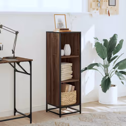 vidaXL Book Cabinet Brown Oak 33.5x33x107.5 cm Engineered Wood bookcase - Additional view 2