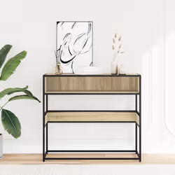 vidaXL Console Table Hall Accent End Table Tea Side Sofa Table Engineered Wood - sonoma oak - Additional view 2
