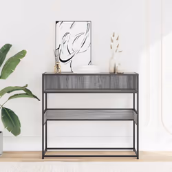 vidaXL Console Table Hall Accent End Table Tea Side Sofa Table Engineered Wood - grey sonoma