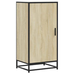 vidaXL Shoe Rack Black 48x38x97.5 cm Engineered Wood shoe storage shoe shelf - sonoma oak