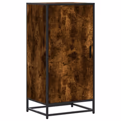 vidaXL Shoe Rack Black 48x38x97.5 cm Engineered Wood shoe storage shoe shelf - smoked oak