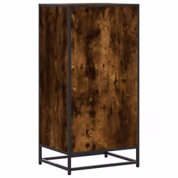 vidaXL Shoe Rack Black 48x38x97.5 cm Engineered Wood shoe storage shoe shelf - smoked oak - Additional view 5