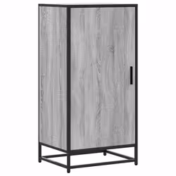 vidaXL Shoe Rack Black 48x38x97.5 cm Engineered Wood shoe storage shoe shelf - grey sonoma