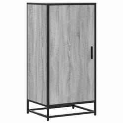 vidaXL Shoe Rack Black 48x38x97.5 cm Engineered Wood shoe storage shoe shelf - grey sonoma