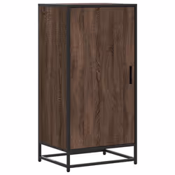 vidaXL Shoe Rack Black 48x38x97.5 cm Engineered Wood shoe storage shoe shelf - brown oak