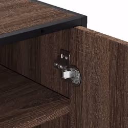 vidaXL Shoe Rack Black 48x38x97.5 cm Engineered Wood shoe storage shoe shelf - brown oak - Additional view 8