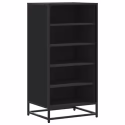 vidaXL Shoe Rack Sonoma Oak 48x38x97.5 cm Engineered Wood shoe storage - black, 6 pcs
