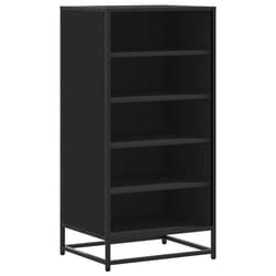vidaXL Shoe Rack Sonoma Oak 48x38x97.5 cm Engineered Wood shoe storage - black, 6 pcs