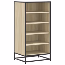 vidaXL Shoe Rack Sonoma Oak 48x38x97.5 cm Engineered Wood shoe storage - sonoma oak, 7 pcs