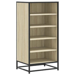 vidaXL Shoe Rack Sonoma Oak 48x38x97.5 cm Engineered Wood shoe storage - sonoma oak, 7 pcs