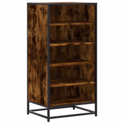 vidaXL Shoe Rack Sonoma Oak 48x38x97.5 cm Engineered Wood shoe storage - smoked oak, 8 pcs