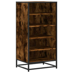 vidaXL Shoe Rack Sonoma Oak 48x38x97.5 cm Engineered Wood shoe storage - smoked oak, 8 pcs