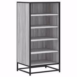 vidaXL Shoe Rack Sonoma Oak 48x38x97.5 cm Engineered Wood shoe storage - grey sonoma, 9 pcs