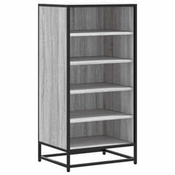 vidaXL Shoe Rack Sonoma Oak 48x38x97.5 cm Engineered Wood shoe storage - grey sonoma, 9 pcs