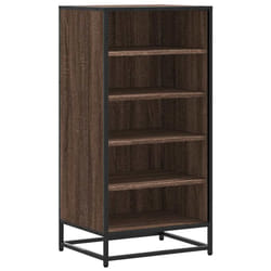 vidaXL Shoe Rack Sonoma Oak 48x38x97.5 cm Engineered Wood shoe storage - brown oak, 10 pcs