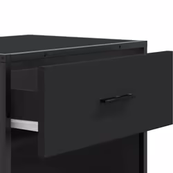 vidaXL Shoe Rack Smoked Oak 48x38x97.5 cm Engineered Wood shoe storage - black - Additional view 7